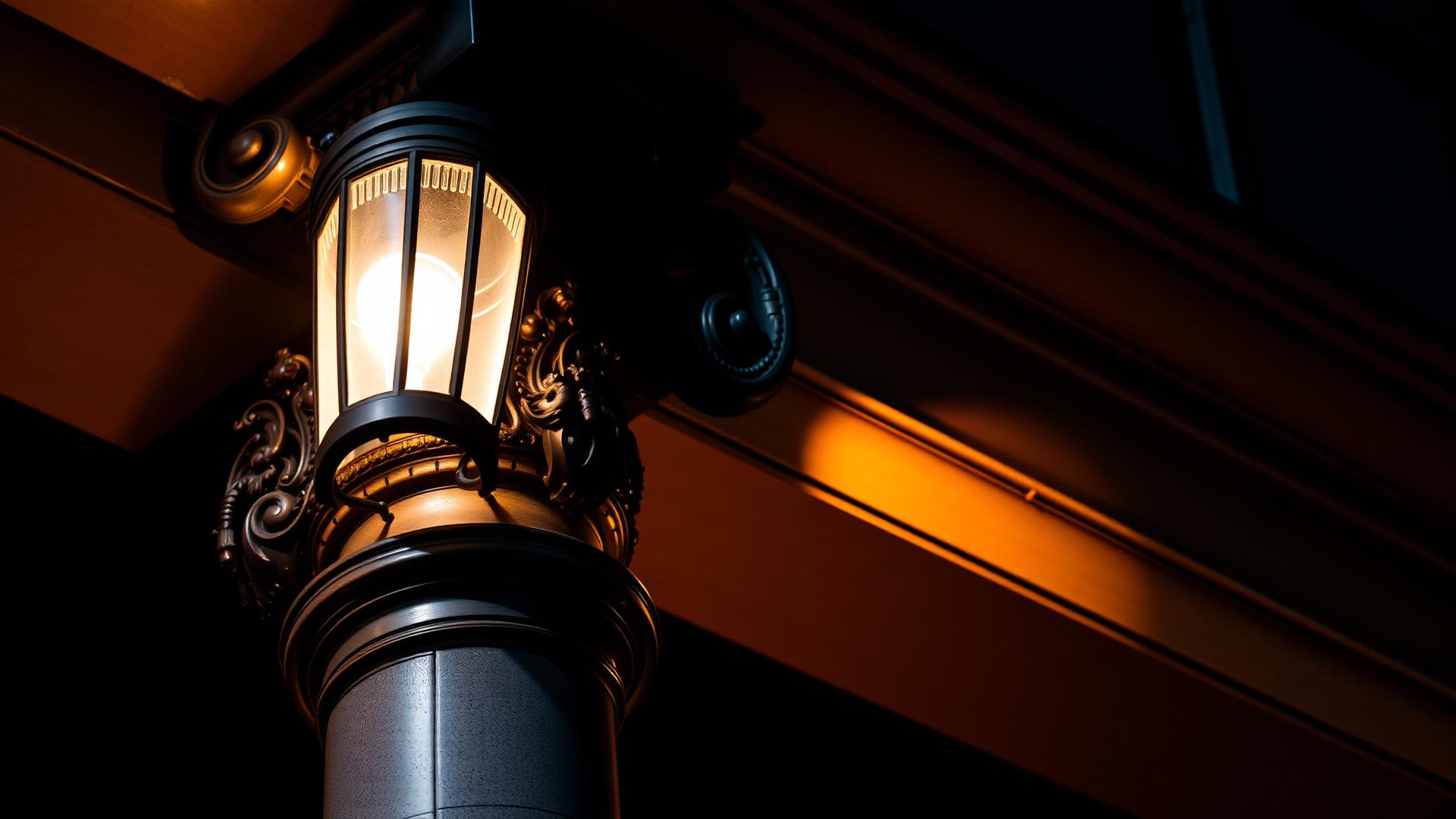 Ornamental architectural detail — lantern and column