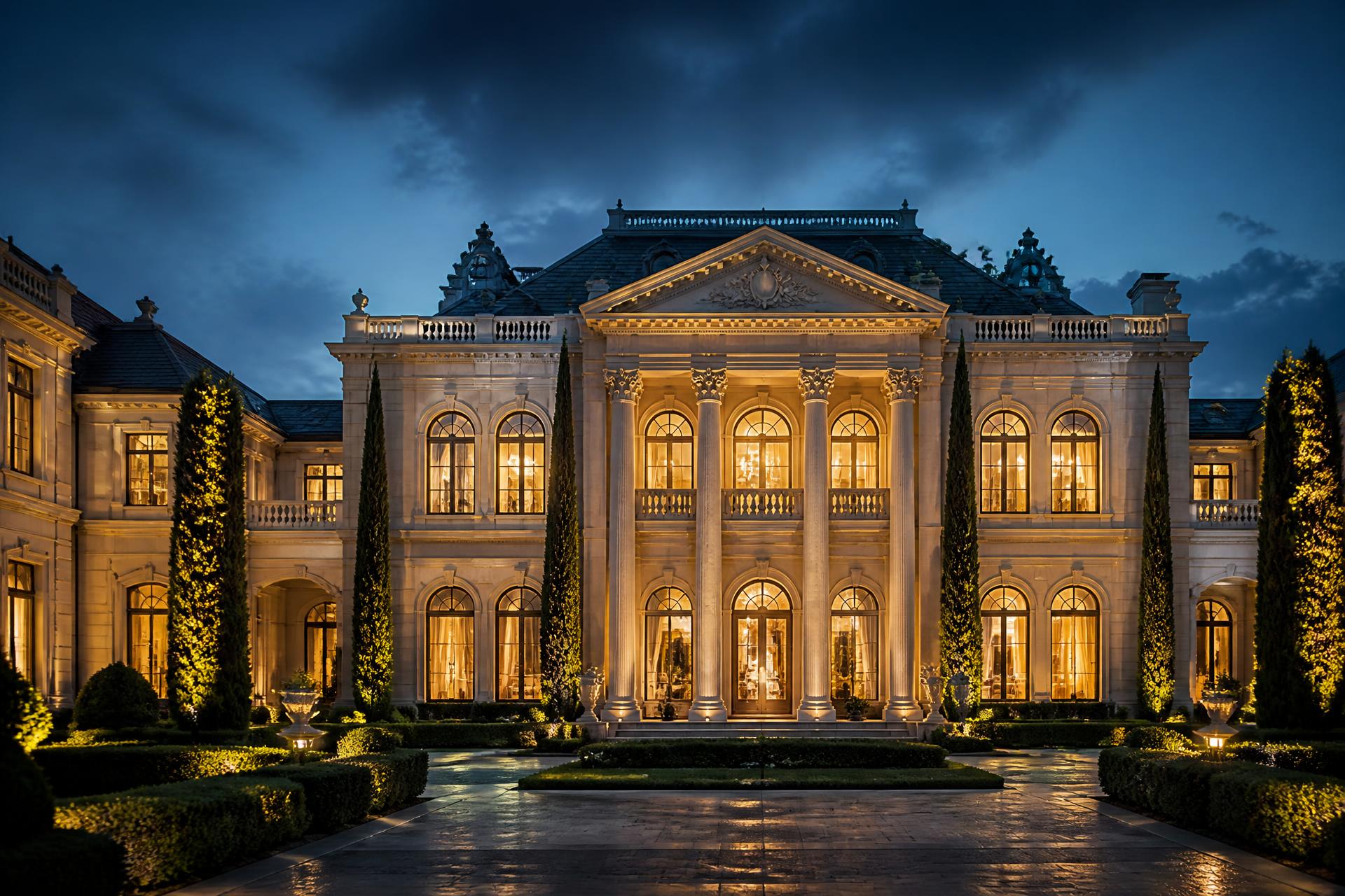 Luxury Terra Nova custom residence in Orlando, Florida at dusk